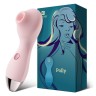 Нежно-розовый мембранный стимулятор клитора Polly - 13,3 см.