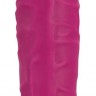 Ярко-розовый вибратор-реалистик Vibra Lotus - 15,5 см.