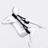 Черные кожаные стропы для фиксации Anonymo