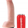 Телесный фаллоимитатор с эффектом семяизвержения Squirting Cock with Balls - 22,9 см.
