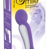 Фиолетовый вибратор Rechargeable Dual Motor Vibe - 22 см.
