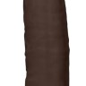 Коричневый фаллоимитатор без мошонки Silicone Dildo Without Balls - 15 см.