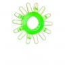 Зеленое эрекционное кольцо с шипами
