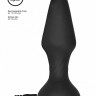 Черный анальный вибромассажер N 81 Rechargeable Remote Controlled Butt Plug - 14 см.