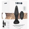 Черный анальный вибромассажер N 81 Rechargeable Remote Controlled Butt Plug - 14 см.