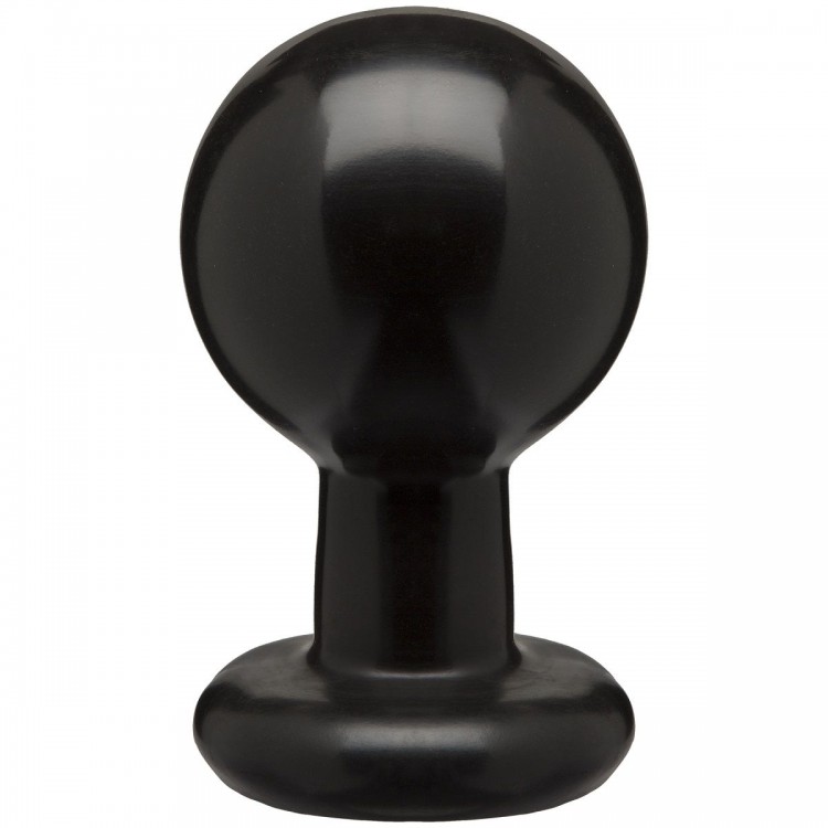 Круглая черная анальная пробка Classic Round Butt Plugs Large - 12,1 см.