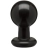 Круглая черная анальная пробка Classic Round Butt Plugs Large - 12,1 см.