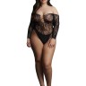 Эффектное боди Wonder Rhinestone Bodysuit с длинным рукавом