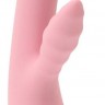 Нежно-розовый вибратор со стимулятором клитора The Unicorn - 21,5 см.