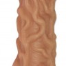 Телесная насадка с венками и открытой головкой Nude Sleeve S - 10 см.