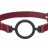 Кляп-кольцо на бордовых ремешках Silicone Ring Gag