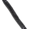 Чёрный двусторонний фаллоимитатор 12" Slim Double Dildo - 30 см.