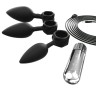 Набор из 3 анальных плагов и вибропули Bathmate Anal Training Plugs VIBE
