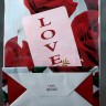 Подарочный пакет "Love" с розами - 15 х 12 см.