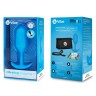 Голубая вибропробка для ношения B-vibe Snug Plug 3 - 12,4 см.