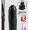 Черный необрезанный фаллоимитатор на присоске 6" Uncut Cock - 16,5 см.