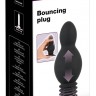 Черная анальная пробка с пружинным механизмом Bouncing Plug - 11,8 см.