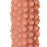Телесная насадка на фаллос с бугорками Extreme Sleeve 010 L-size - 16,4 см.