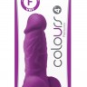 Фиолетовый фаллоимитатор на присоске Pleasures 4" - 14,2 см.