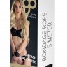Чёрная хлопковая верёвка Bondage Rope 16 Feet - 5 м.