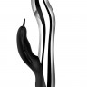 Черный вибратор с подсветкой NAGHI NO.37 RECHARGEABLE LIGHT-UP VIBE - 24 см.