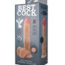 Телесный фаллоимитатор на присоске F&F BEST COCK 8 - 22 см.