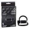 Черное двойное эрекционное кольцо COCK+BALLS HARNESS W. MULTISPEED BULLET