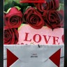Маленький подарочный пакет "Love" - 15 х 12 см.