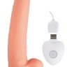 Телесный вибратор SEDUCER 20 Function Long John - 21,5 см.