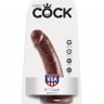 Коричневый фаллоимитатор на присоске 6" Cock - 15,2 см.