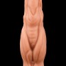 Телесный фаллоимитатор 9.5 Dual layered Platinum Silicone Cock - 24,5 см.