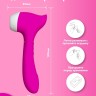 Розовый клиторальный стимулятор Joy с функцией вибратора - 18,9 см.