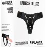 Черные трусики Harness Deluxe для страпона O-ring