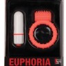 Оранжевое эрекционное виброкольцо с пупырышками NEON EUPHORIA CLITORAL RING ORANGE