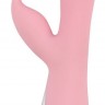 Нежно-розовый вибратор со стимулятором клитора Vertigo Bunny Dream - 19 см.