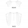 Серебристое украшение на плечи Magnifique Metallic Chain Shoulders & Back Jewelry