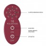 Красный универсальный массажер Silicone Massage Wand - 20 см.