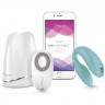 Голубой вибромассажер для пар We-Vibe Sync Aqua на радиоуправлении