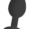 Черная анальная пробка с прозрачным кристаллом Diamond Butt Plug - 7,3 см.