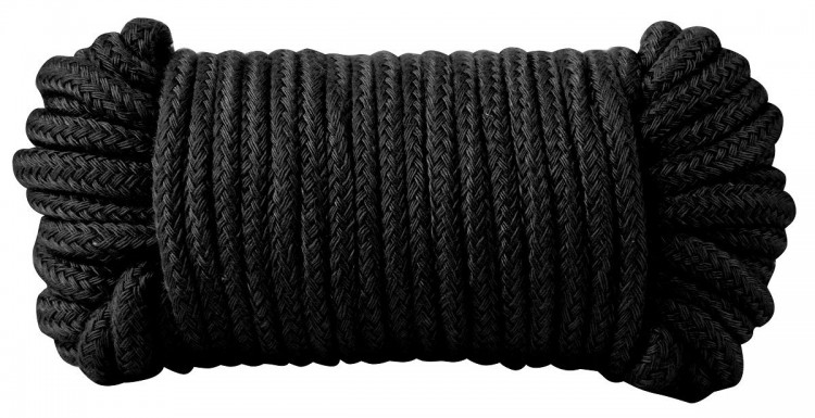 Чёрная хлопковая верёвка Bondage Rope 33 Feet - 10 м.