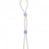Прозрачное эрекционное кольцо-лассо SILICONE LASSO COCK RING DUAL BEADS