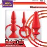 Набор из 3 красных анальных втулок BACK UP SILICONE ANAL KIT