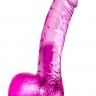 Розовый вибратор-реалистик Vibrating Ding Dong - 16,5 см.