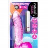 Розовый вибратор-реалистик Vibrating Ding Dong - 16,5 см.