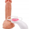 Телесный вибратор-реалистик Extreal Sensual Controller с пультом - 18,5 см.