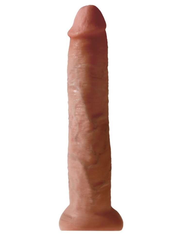 Кофейный фаллоимитатор-гигант на присоске  13" Cock - 33 см.