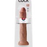 Кофейный фаллоимитатор-гигант на присоске  13" Cock - 33 см.