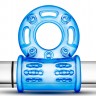 Голубое эрекционное виброкольцо 10 Function Vibrating Mega Bull Ring