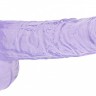 Фиолетовый фаллоимитатор Realrock Crystal Clear 7 inch - 19 см.
