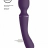 Фиолетовый вибромассажер Enora - 22 см.